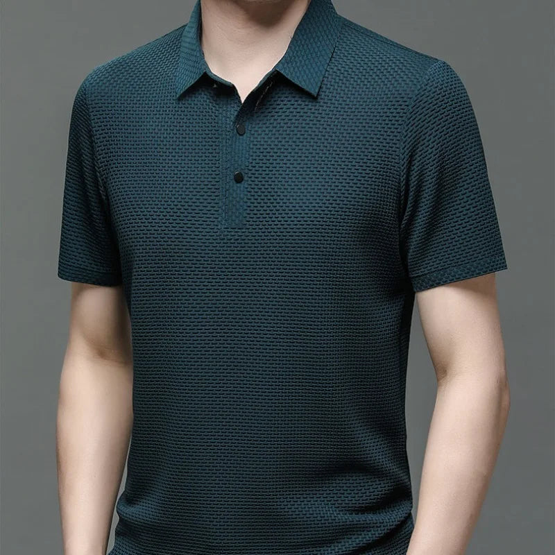 M-4XL Summer New Men's Short Sleeve T-shirt Cool and Breathable POLO Shirt Business Casual