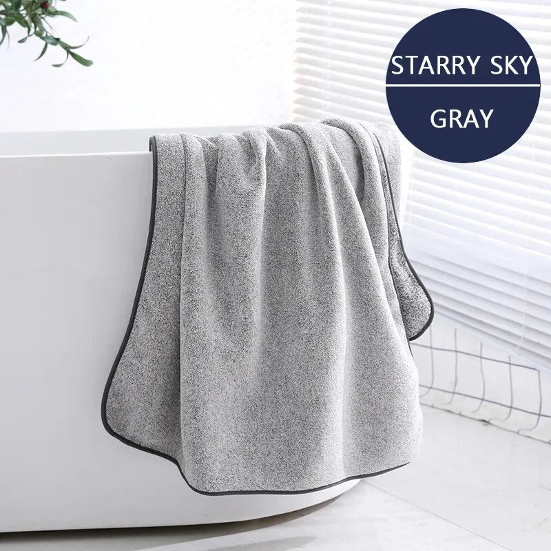 1PCS Thickened Bath Towels for The Body Microfiber Towel