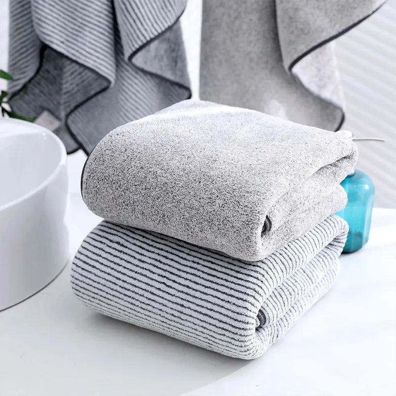 1PCS Thickened Bath Towels for The Body Microfiber Towel