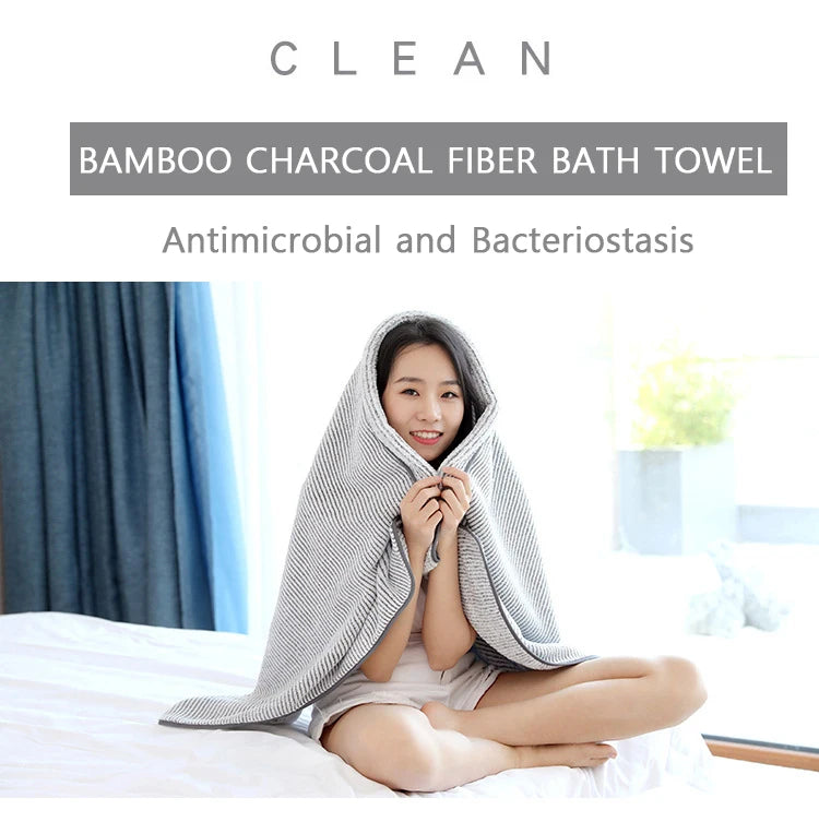 1PCS Thickened Bath Towels for The Body Microfiber Towel